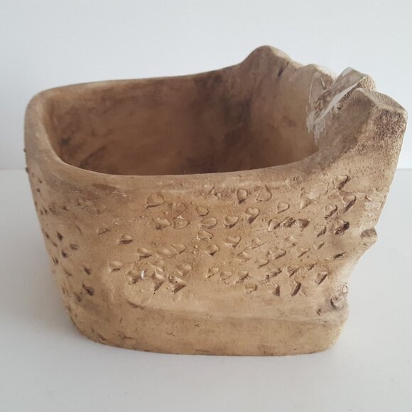 Vintage Branch Bark Wood "I Love You" Planter **AS IS** - Picture 9 of 16